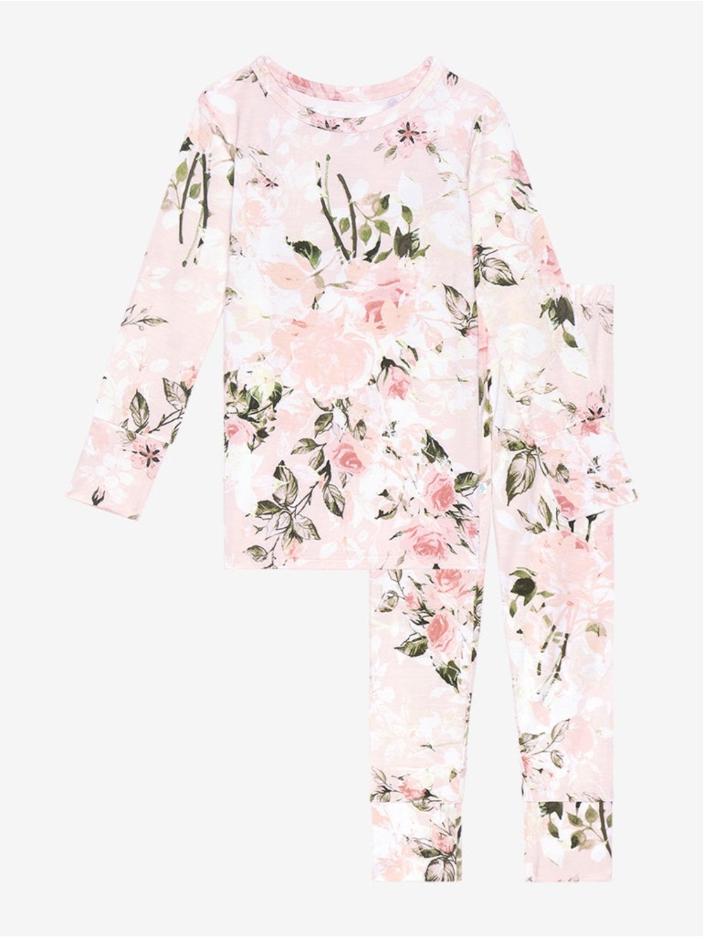 Posh Peanut Classic Pajama Set in Vintage Pink Rose